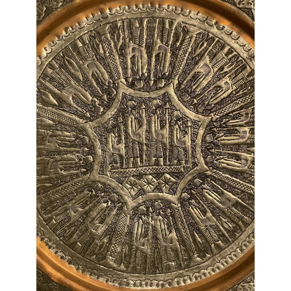 Hammered Metal Wall Plate 15"‎ Middle Eastern - Picture 2 of 10